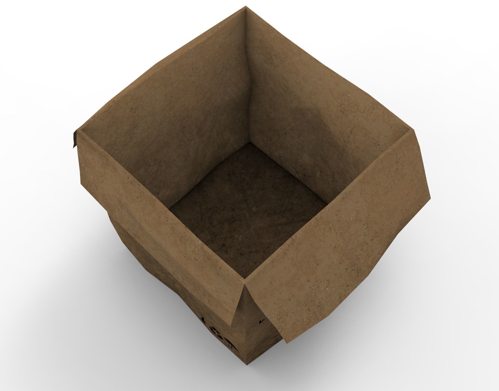 Cardboard Box Pack Low-poly 3D model_9