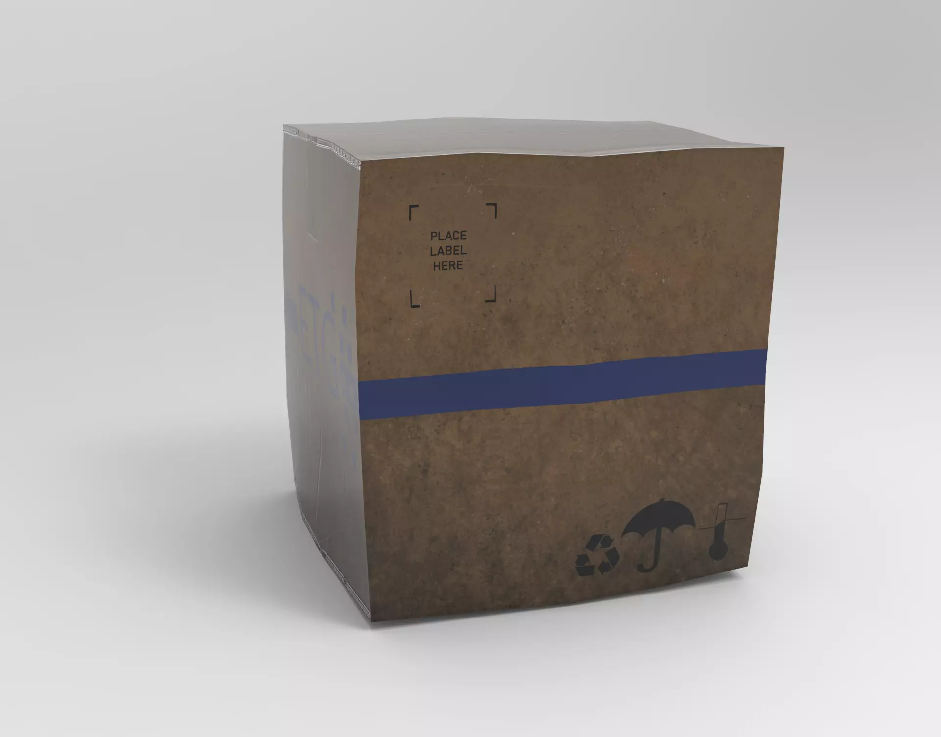 Cardboard Box Pack Low-poly 3D model_0