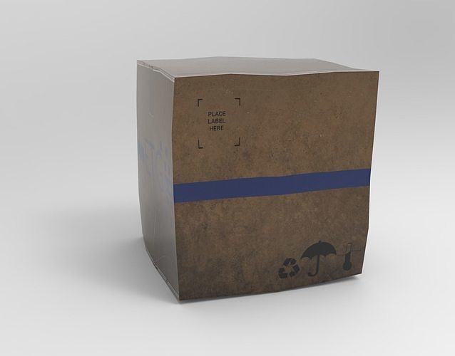 Cardboard Box Pack Low-poly 3D model