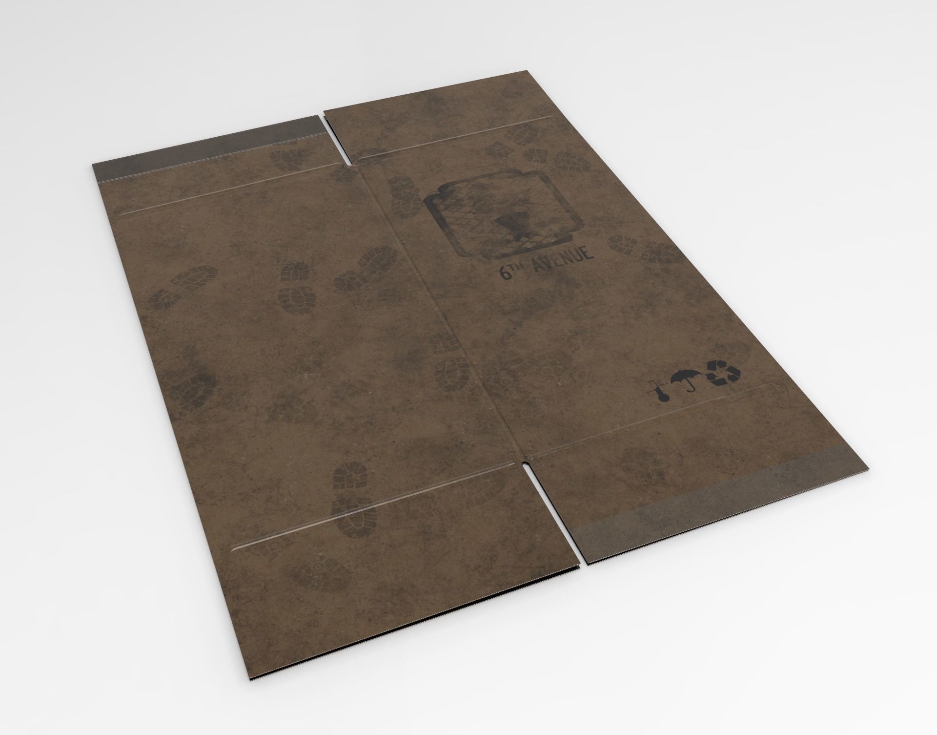 Cardboard Box Pack Low-poly 3D model_1