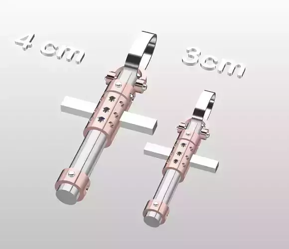 cross pendent-3-metal color 