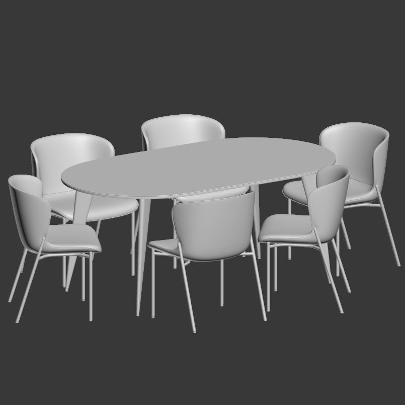 Dining Set 54 3D model_1