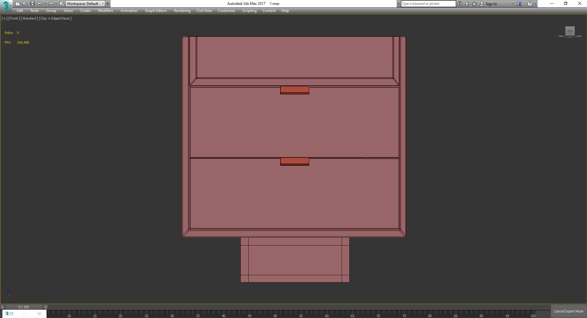 Nightstand Sideboard 3d model Low-poly 3D model_3