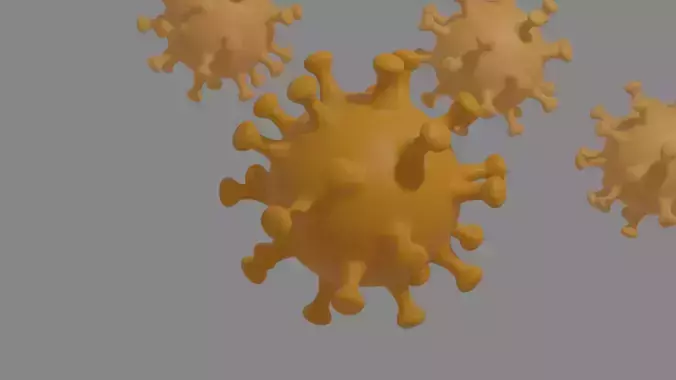 Virus 3D Model group of coronaviruses 3D model