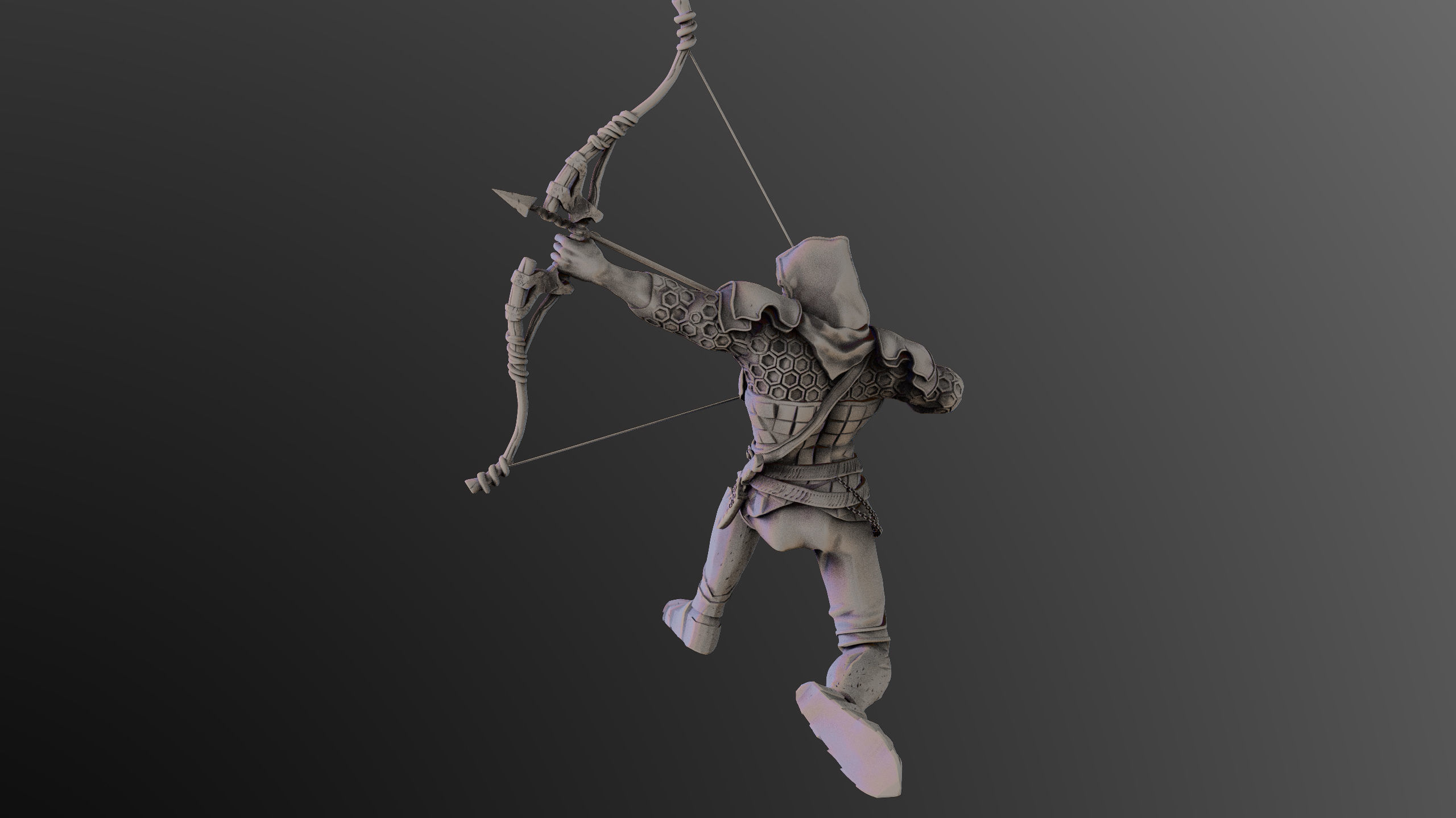 MEDIEVAL WARRIOR CONCEPT ARCHER 3D 3D model_2