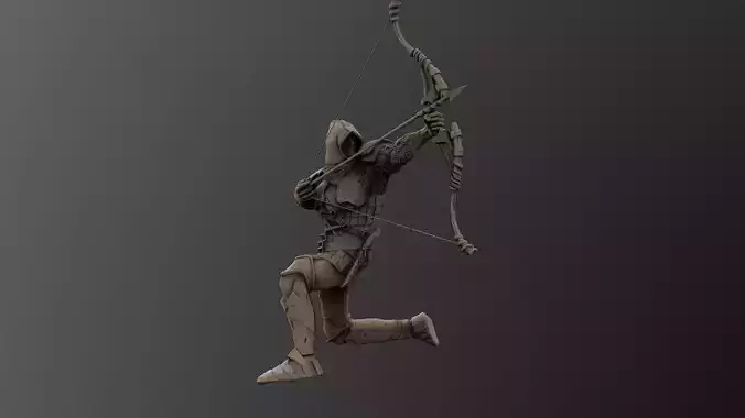 MEDIEVAL WARRIOR CONCEPT ARCHER 3D 3D model