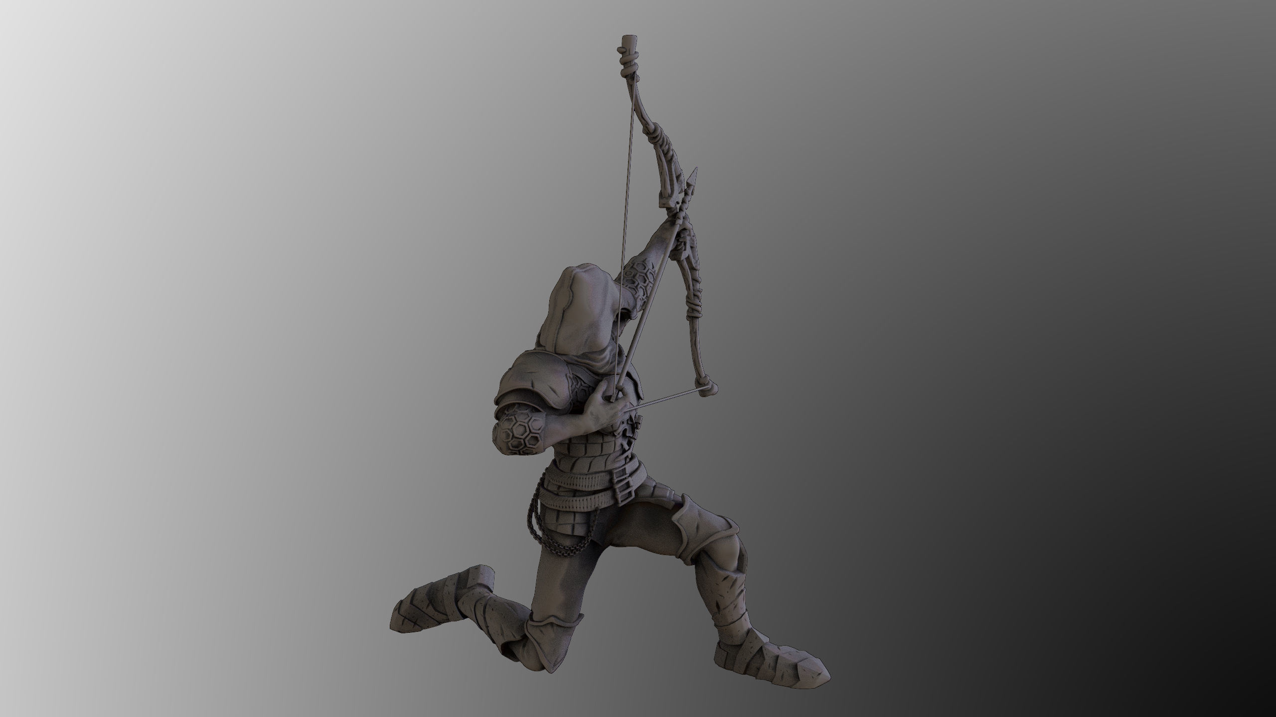 MEDIEVAL WARRIOR CONCEPT ARCHER 3D 3D model_1