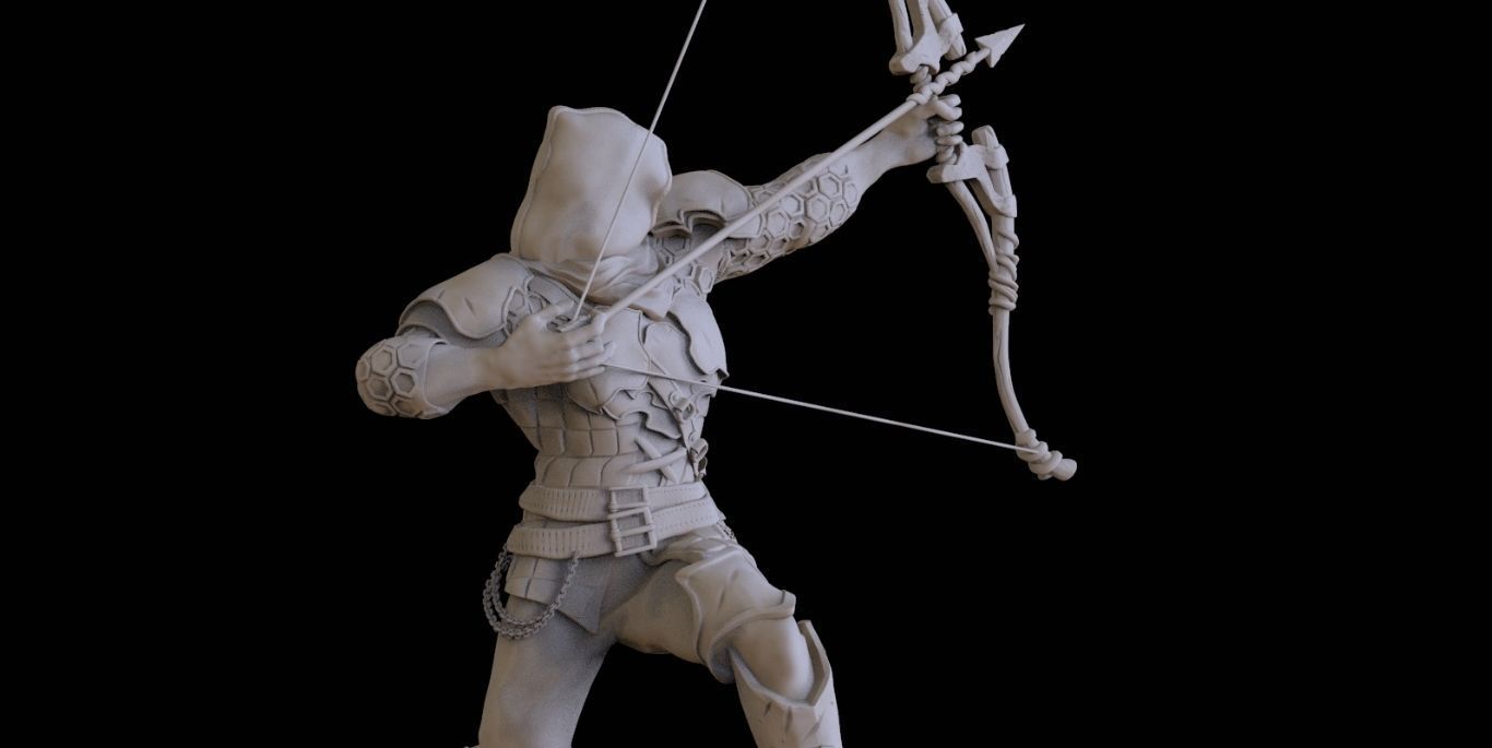 MEDIEVAL WARRIOR CONCEPT ARCHER 3D 3D model_5