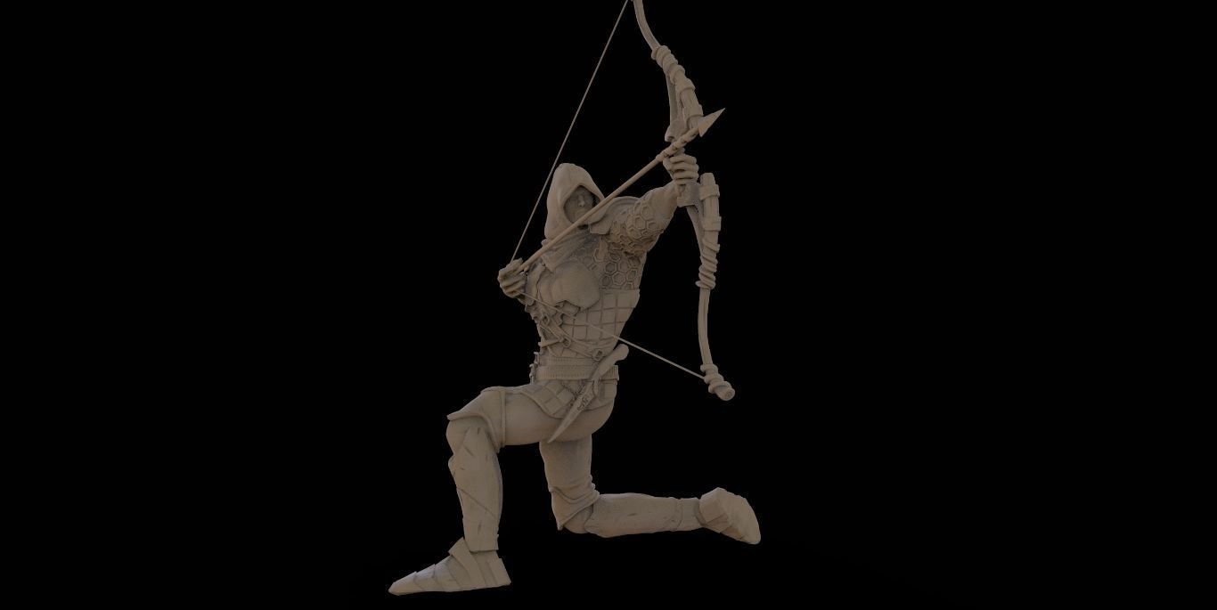 MEDIEVAL WARRIOR CONCEPT ARCHER 3D 3D model_3