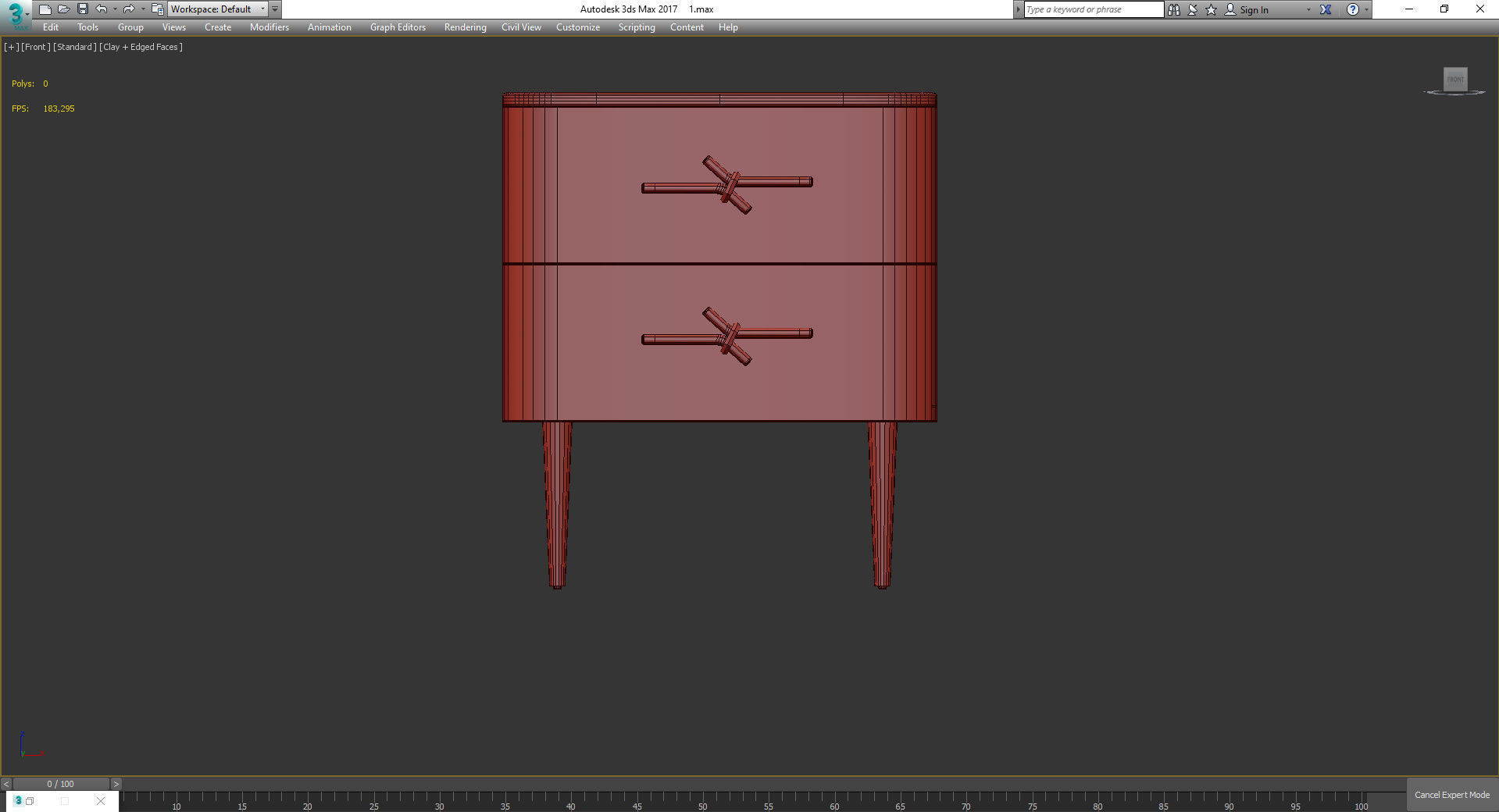 Debra Folz Nightstand 3d model Low-poly 3D model_2