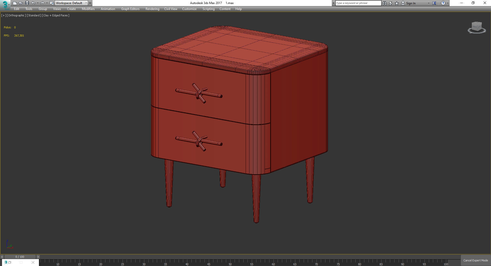 Debra Folz Nightstand 3d model Low-poly 3D model_3