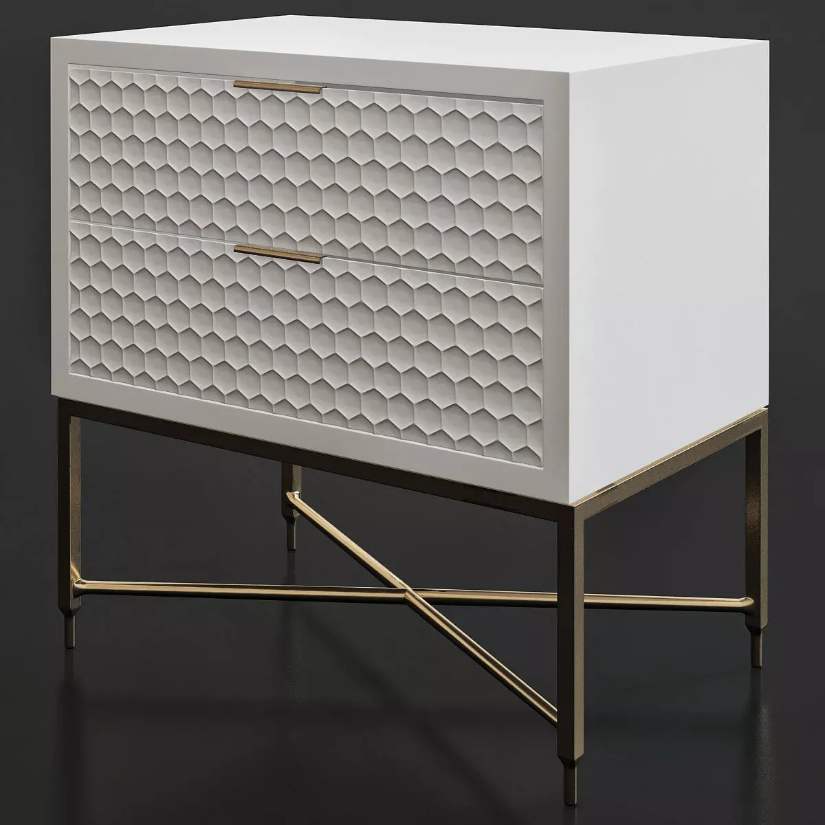 Becton 2 Drawer Nightstand 3d model Low-poly 3D model