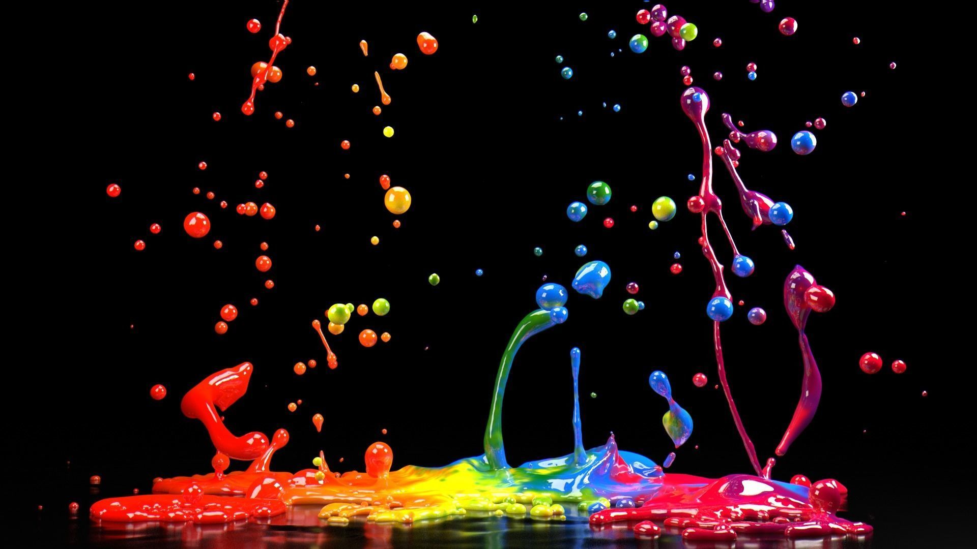 Paint Splash Animated 3D model_3