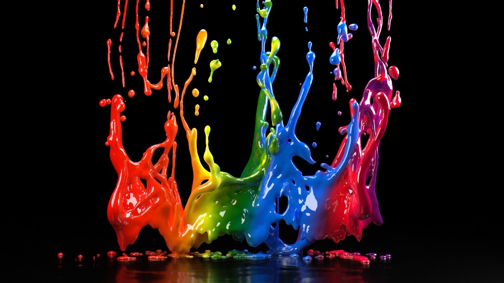Paint Splash Animated 3D model_2