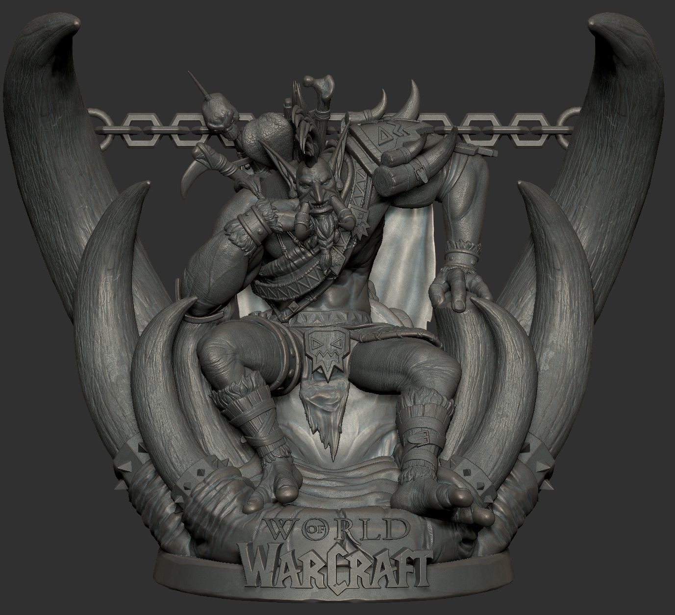 World of warcraft Voljin statue fanart  -  3D print model_4
