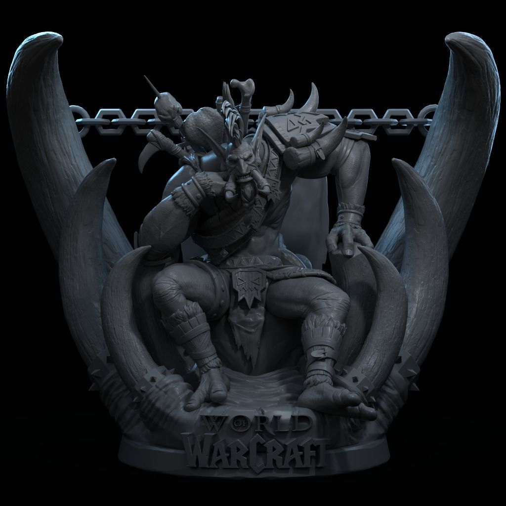 World of warcraft Voljin statue fanart  -  3D print model_2