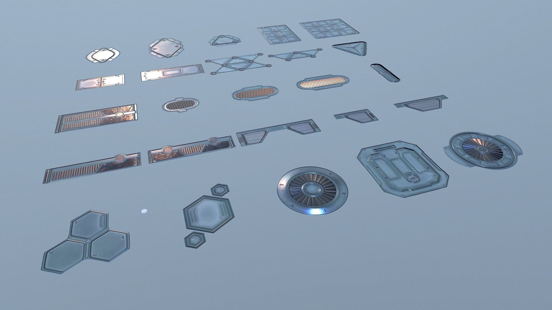 Sci-fi Meshes and Textures pack 3D model_12
