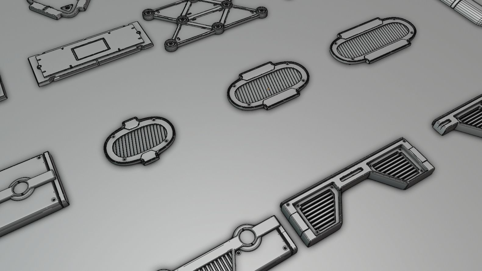 Sci-fi Meshes and Textures pack 3D model_2