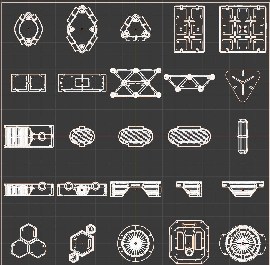 Sci-fi Meshes and Textures pack 3D model_4