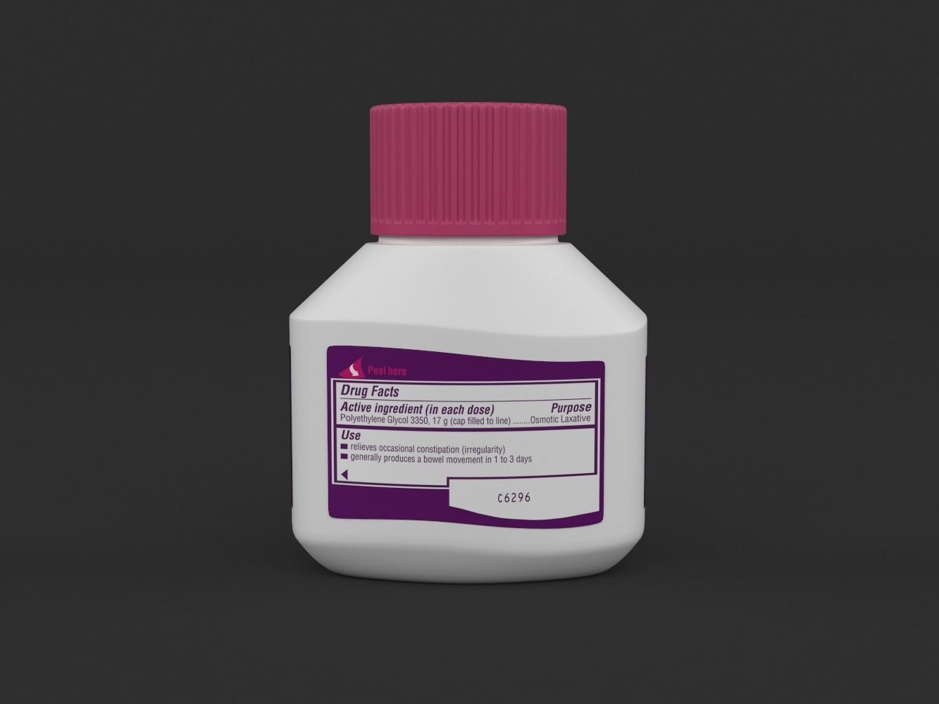 MiraLax Laxative Powder for Gentle Constipation Relief 3D model_7