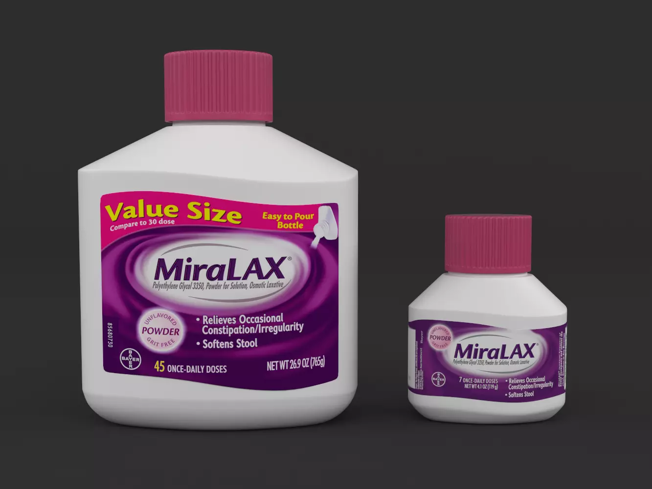 MiraLax Laxative Powder for Gentle Constipation Relief 3D model_0