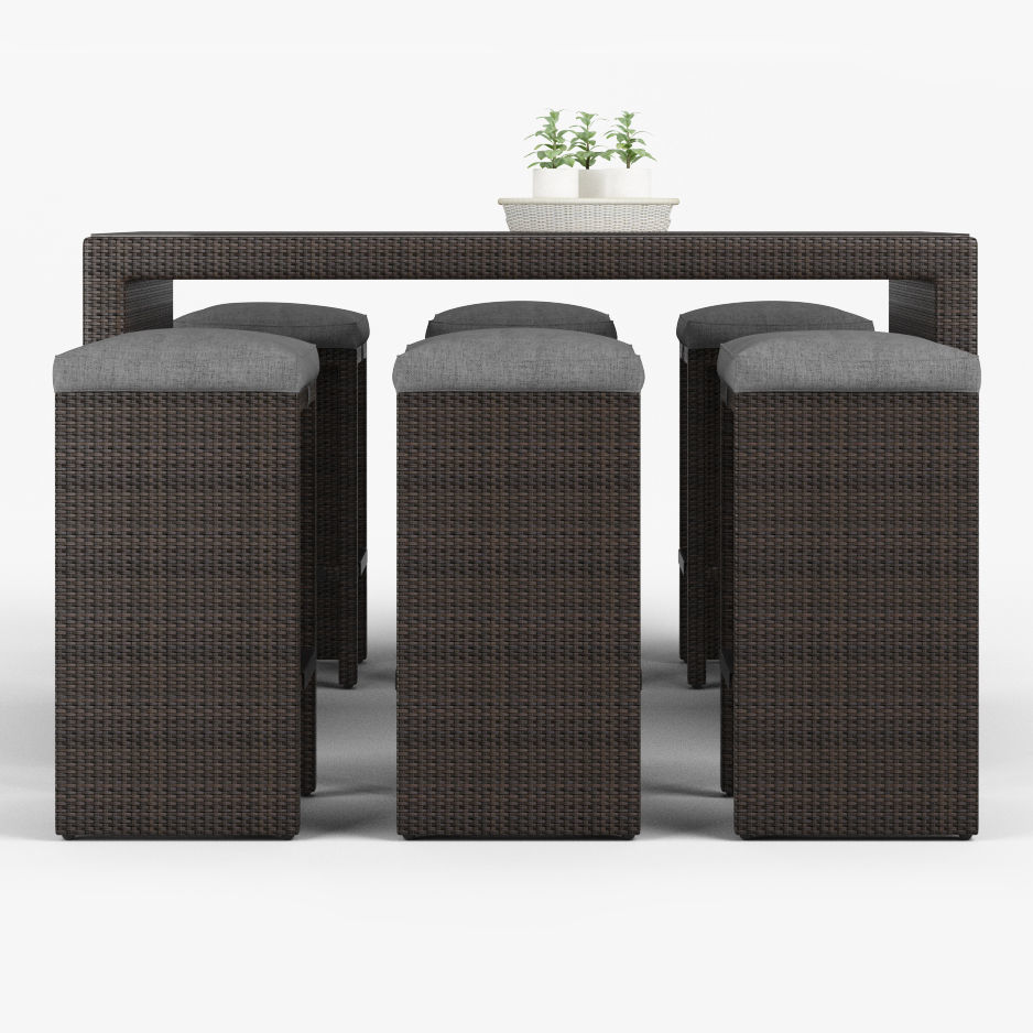 Outdoor Bar Set 3D model_2