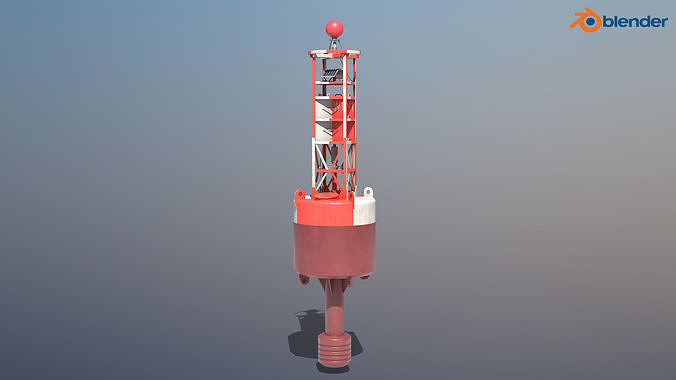 Navigation Buoy Low-poly 3D model