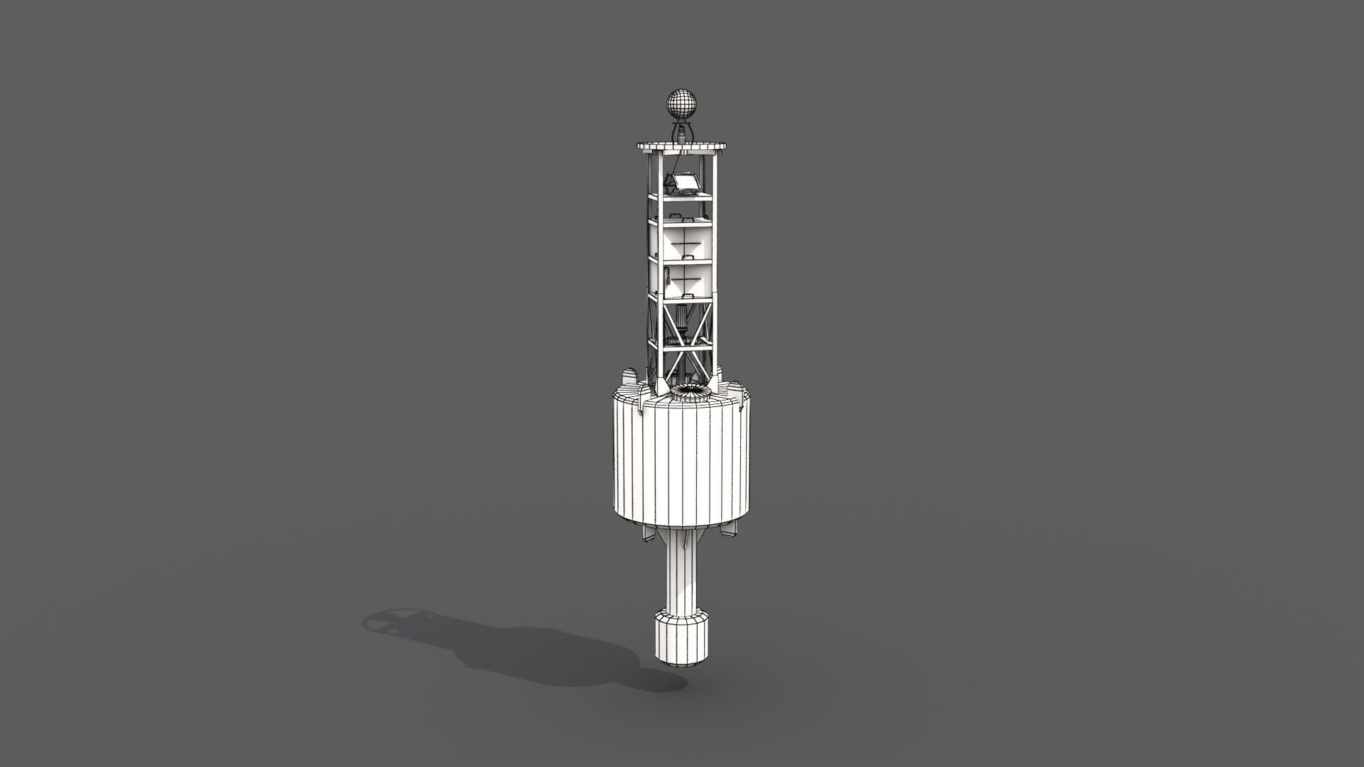 Navigation Buoy Low-poly 3D model_4