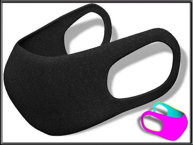 Medical Face Mask Low-poly 3D model