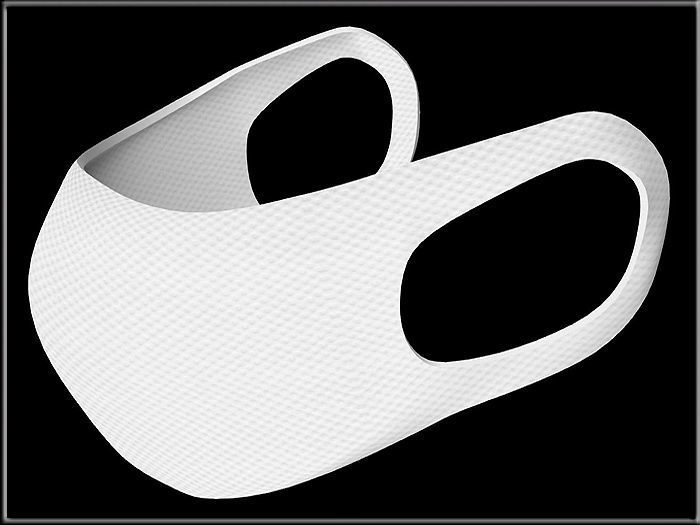 Medical Face Mask Low-poly 3D model_1