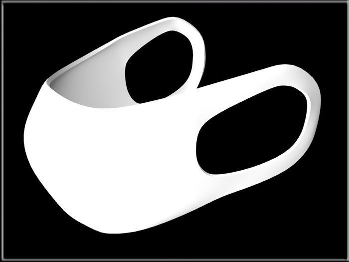 Medical Face Mask Low-poly 3D model_5