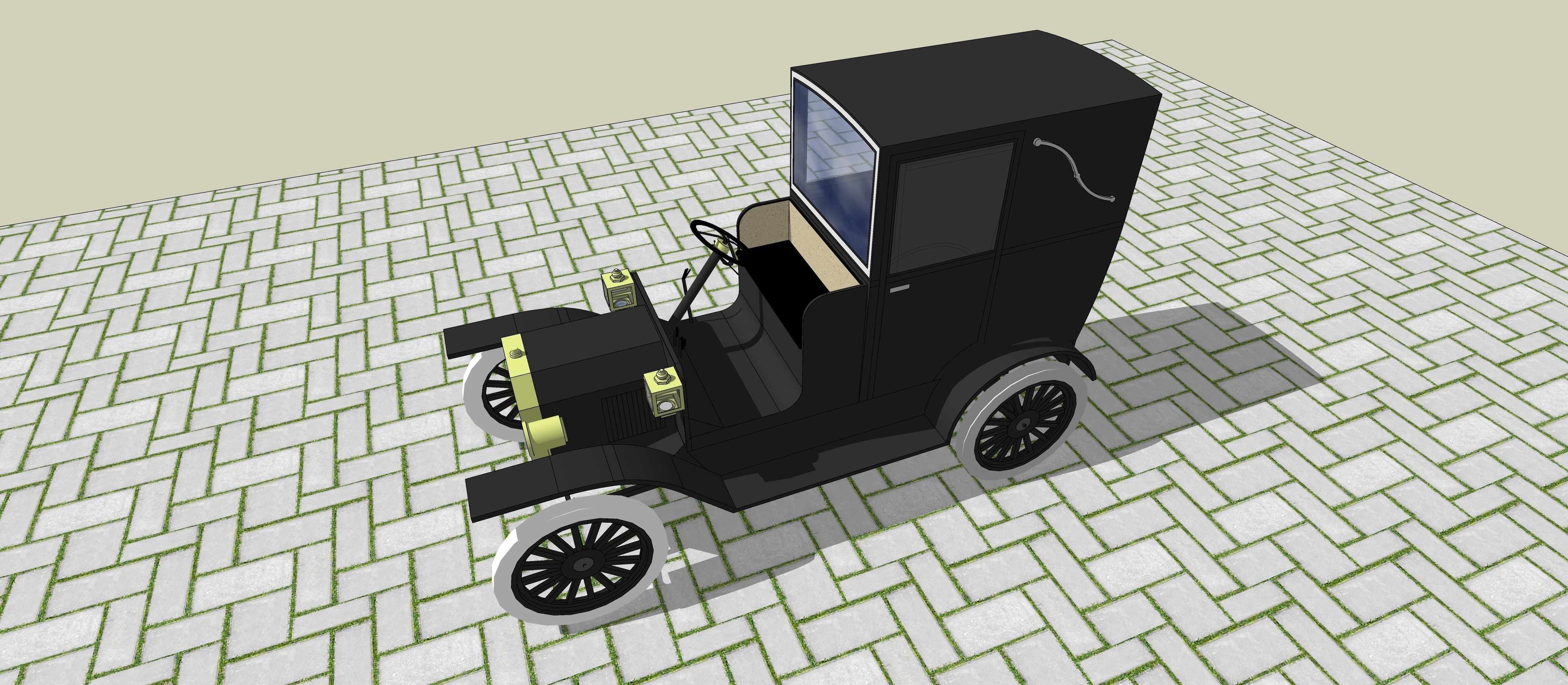 Cars - old-fashioned vehicles 3D model_4