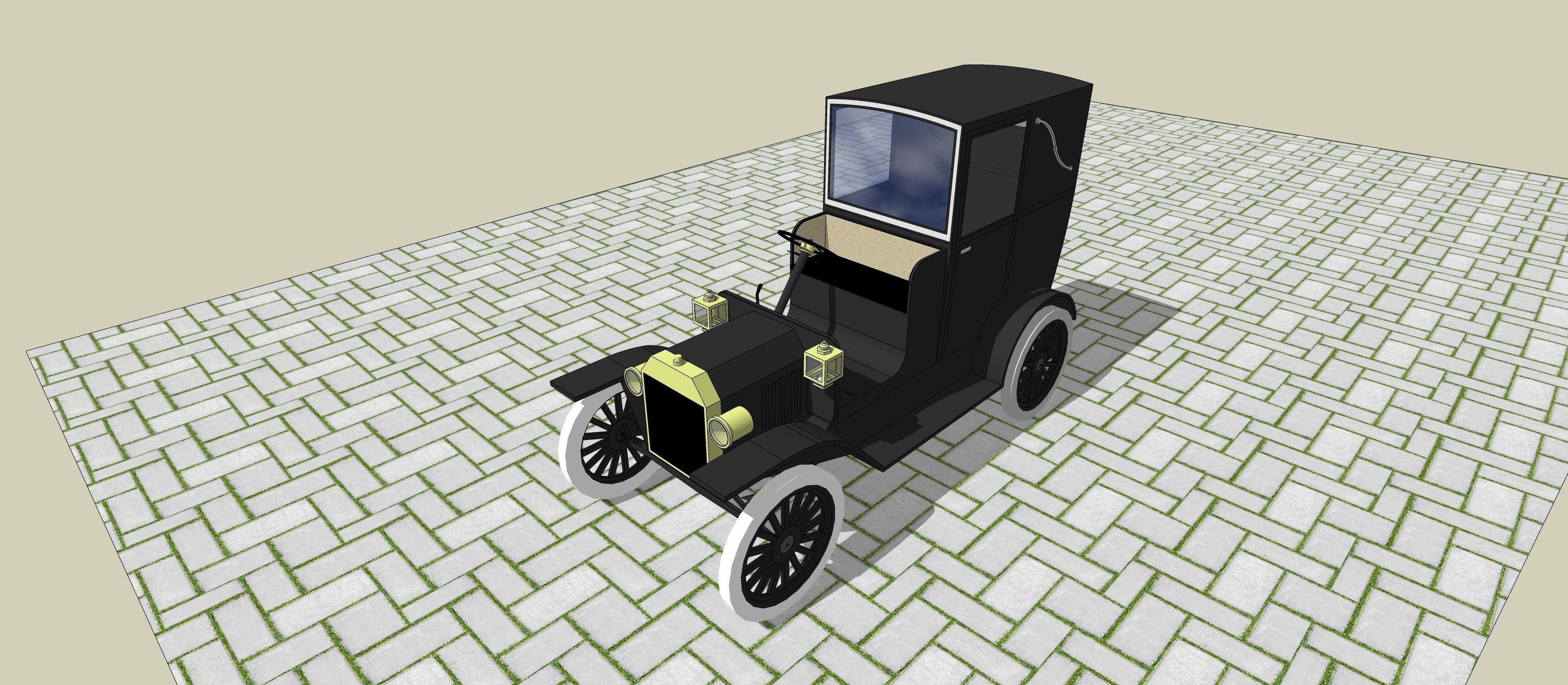 Cars - old-fashioned vehicles 3D model_3