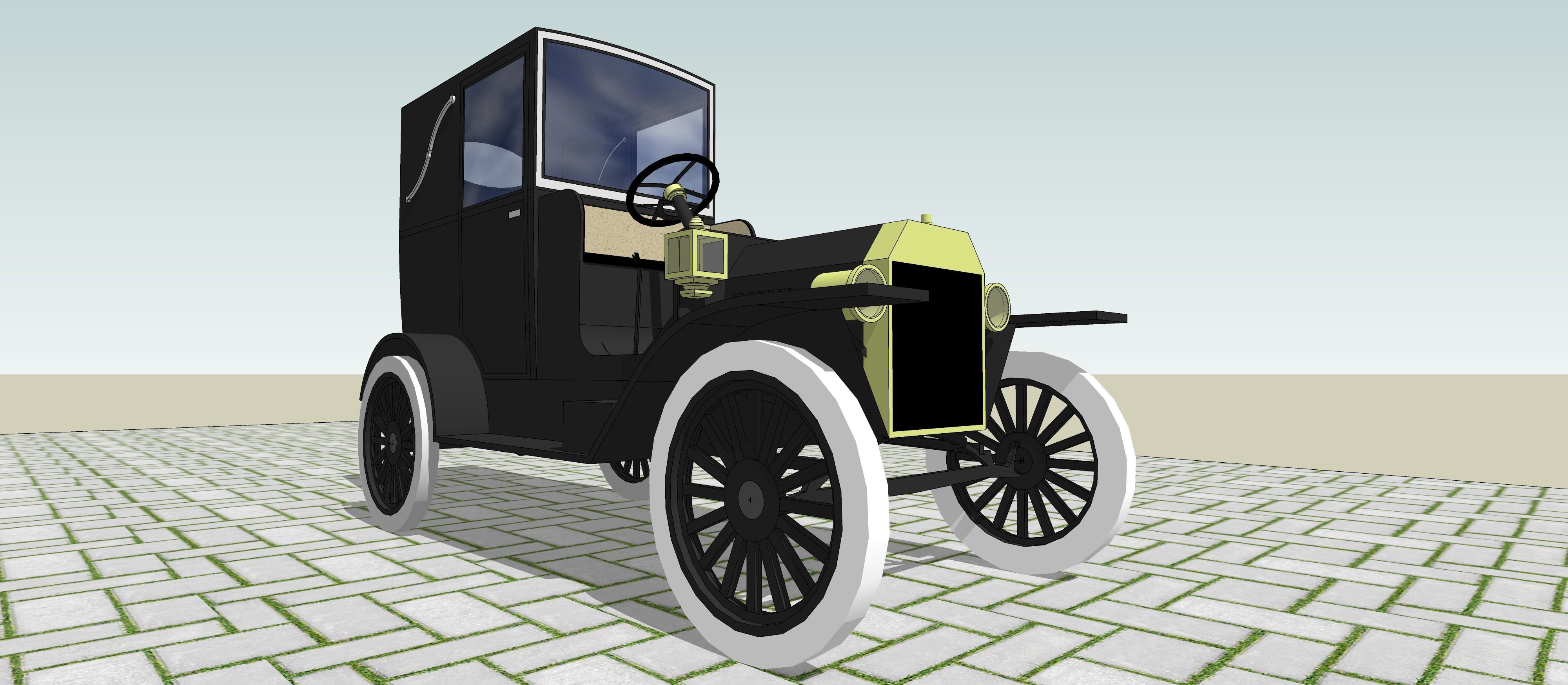 Cars - old-fashioned vehicles 3D model_2