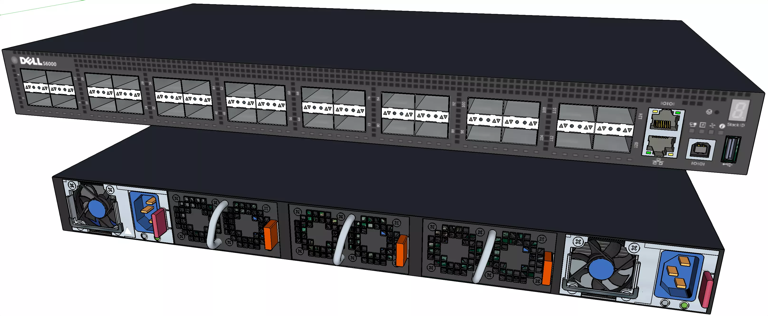 Dell S6000-ON Ethernet Switch 3D model