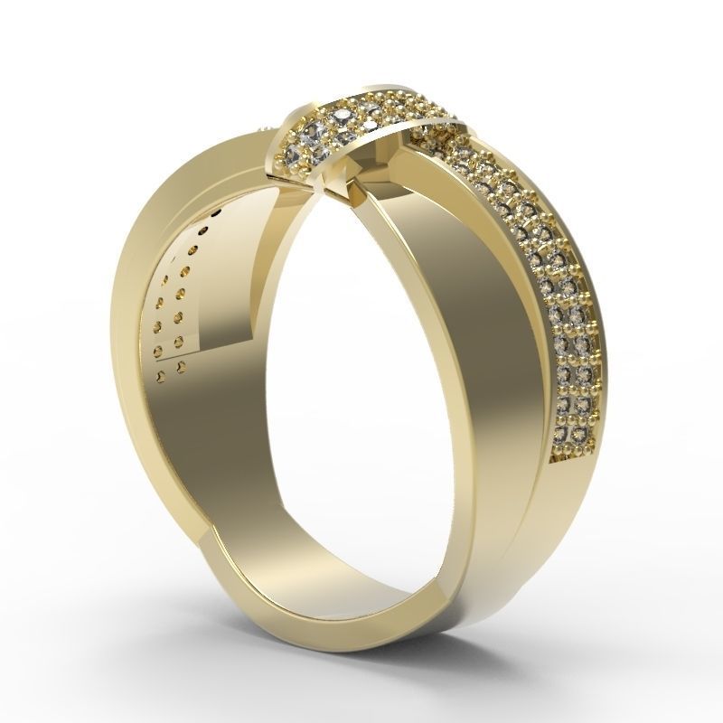 3DM Format Bowtie design ring stl 3dm ring file 3D print model_3