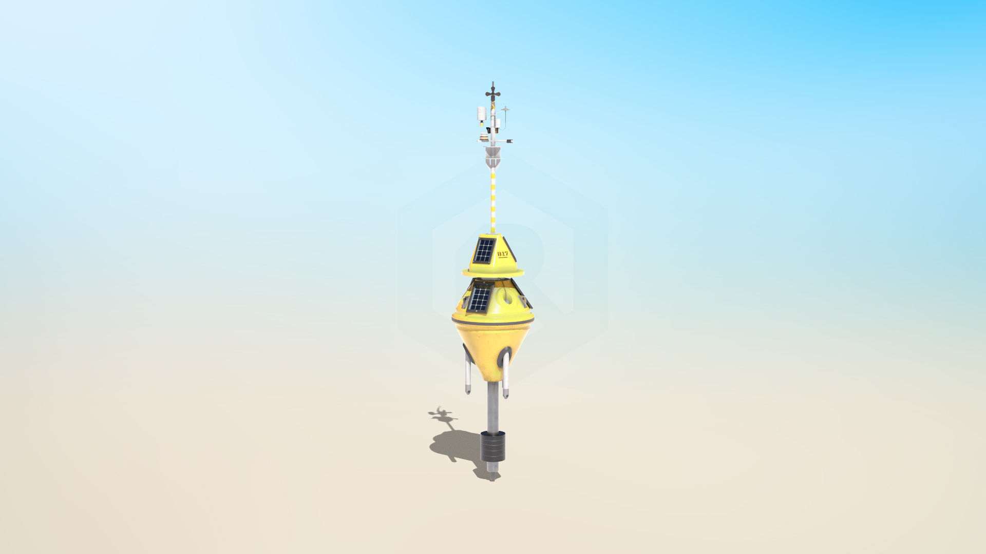 6 High-quality PBR Ocean Buoys  3D Model Collection_5