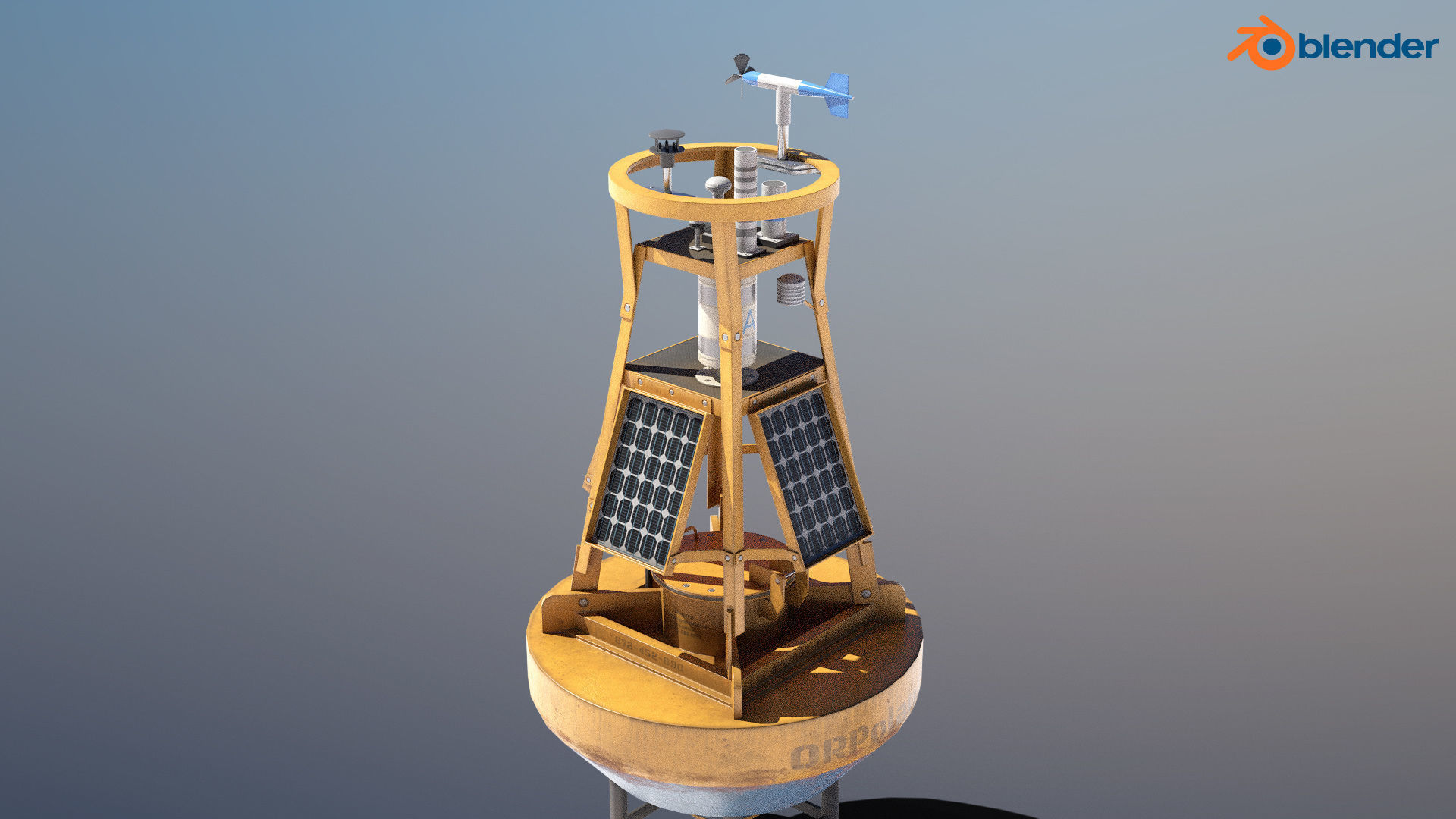 6 High-quality PBR Ocean Buoys  3D Model Collection_24