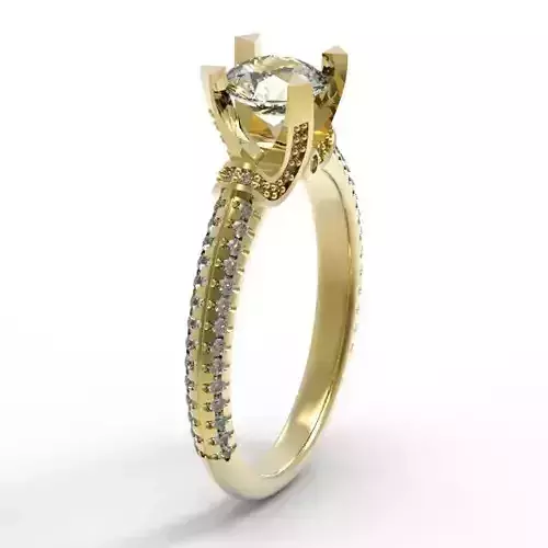 3DM Format Wonderful cluster diamond roun cut  ring jewellery