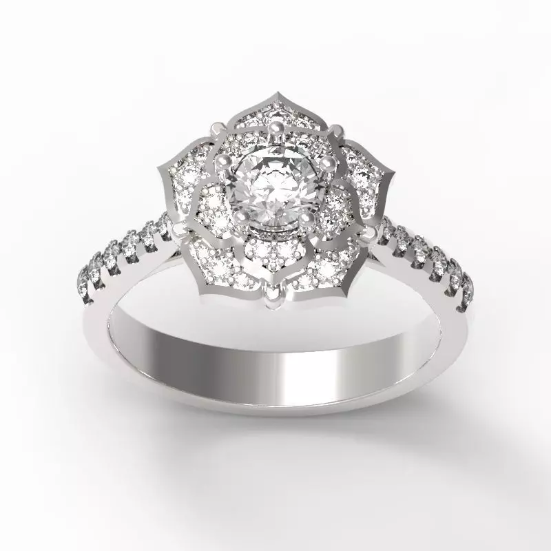 3DM Format Vintage sunflower ring jewellery design 3D print model