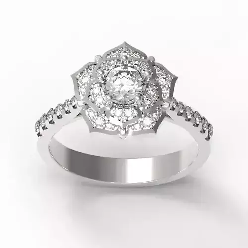 3DM Format Vintage sunflower ring jewellery design