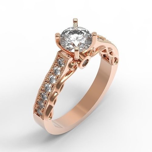 3DM Format Vintage style ring jewellery design course 3D print model