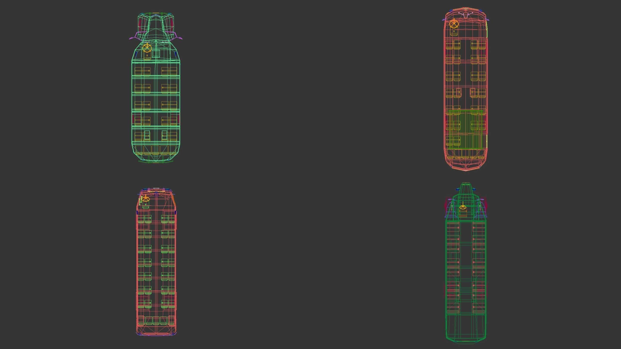 Low Poly Bus Pack 03 3D Model Collection_21