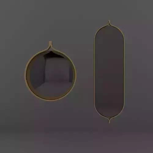 Mirrors pair of circular