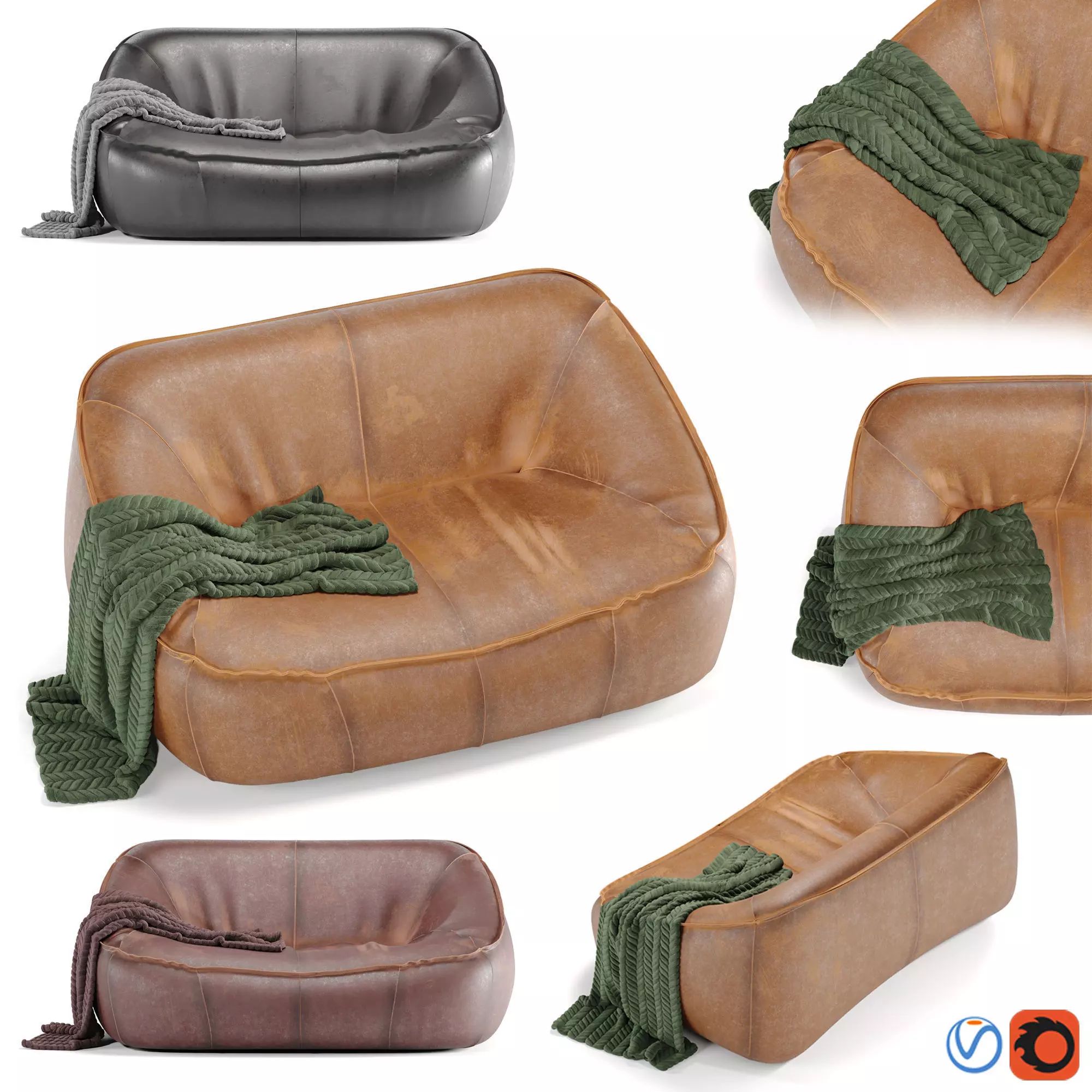 Ringo Sofa Double 3D model