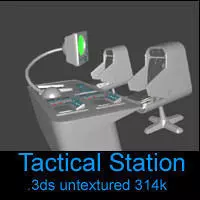 Tactical Station Sci-Fi Free 3D model