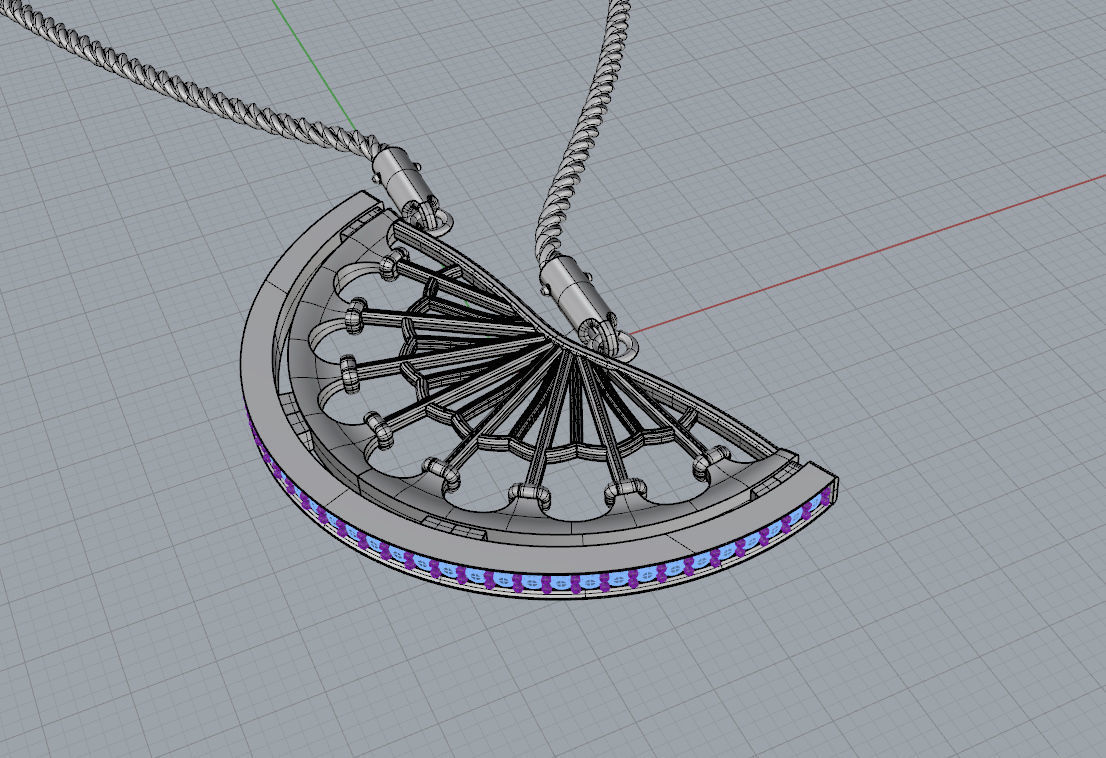 Lemon slice pendant 3D print model_2