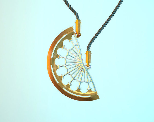 Lemon slice pendant 3D print model