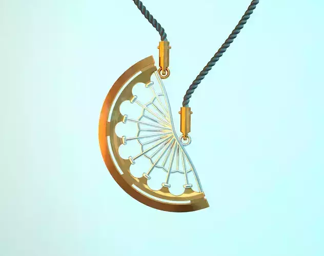 Lemon slice pendant 3D print model