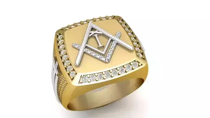 I - LETTER  SIGNET RING  3D print model